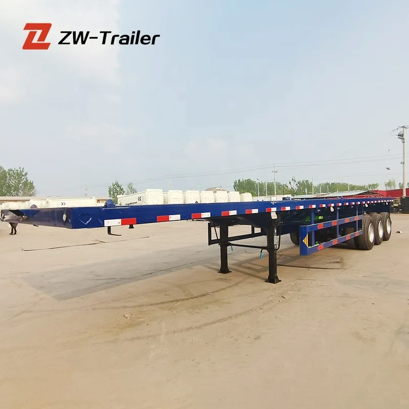 ZW trailer  quality 40ft tri-axle container skeleton semitrailer in truck semi trailer