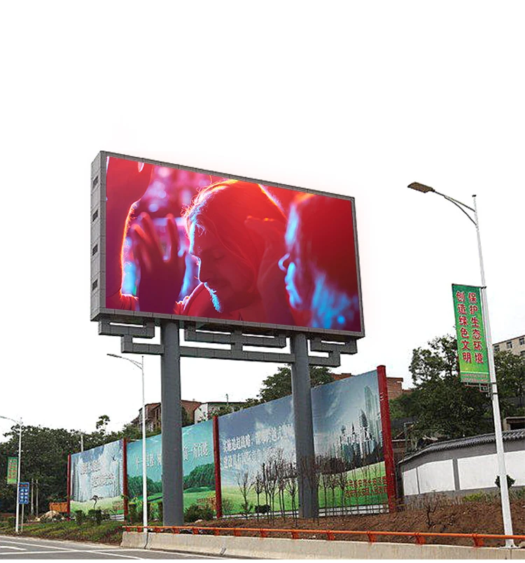 Factory Customized High Brightness Advertising Screen Pole LED Video Wall  P5 P6 P8 P10 Full Color Outdoor Screen LED Display