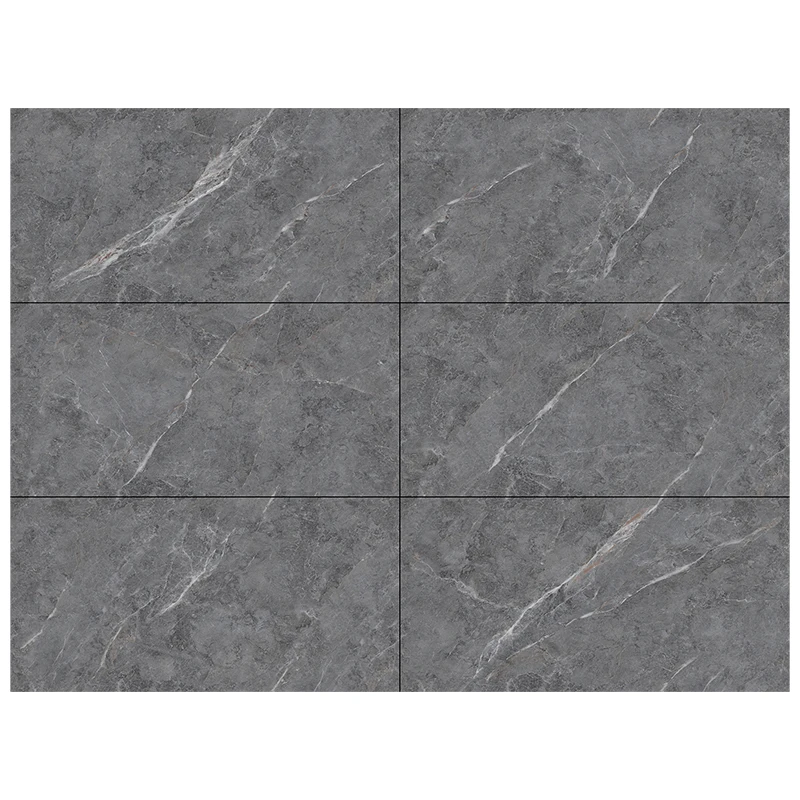 Delicate design 900x1800x6mm porcelain polished glazed marble look slab tile for living room wall decor