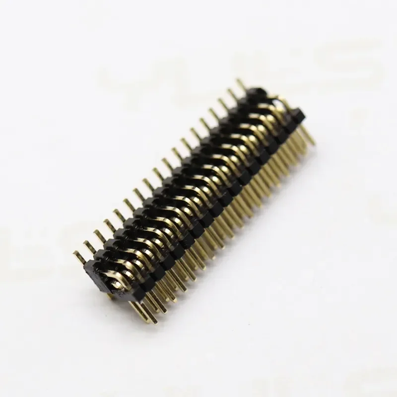 Hot sale pcb connector pitch1.27mm  Height1.6 1.0mm positions 2-50pin dip Straight 90 degree insulator male pin header connector