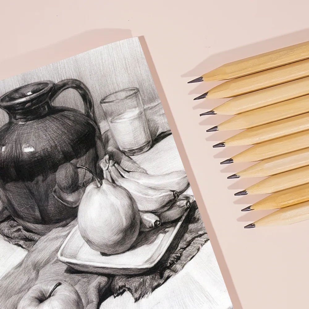 Cheap Promotional Custom Printed OEM Round Barrel Pencil Natural Wooden Standard Pencil For Kids