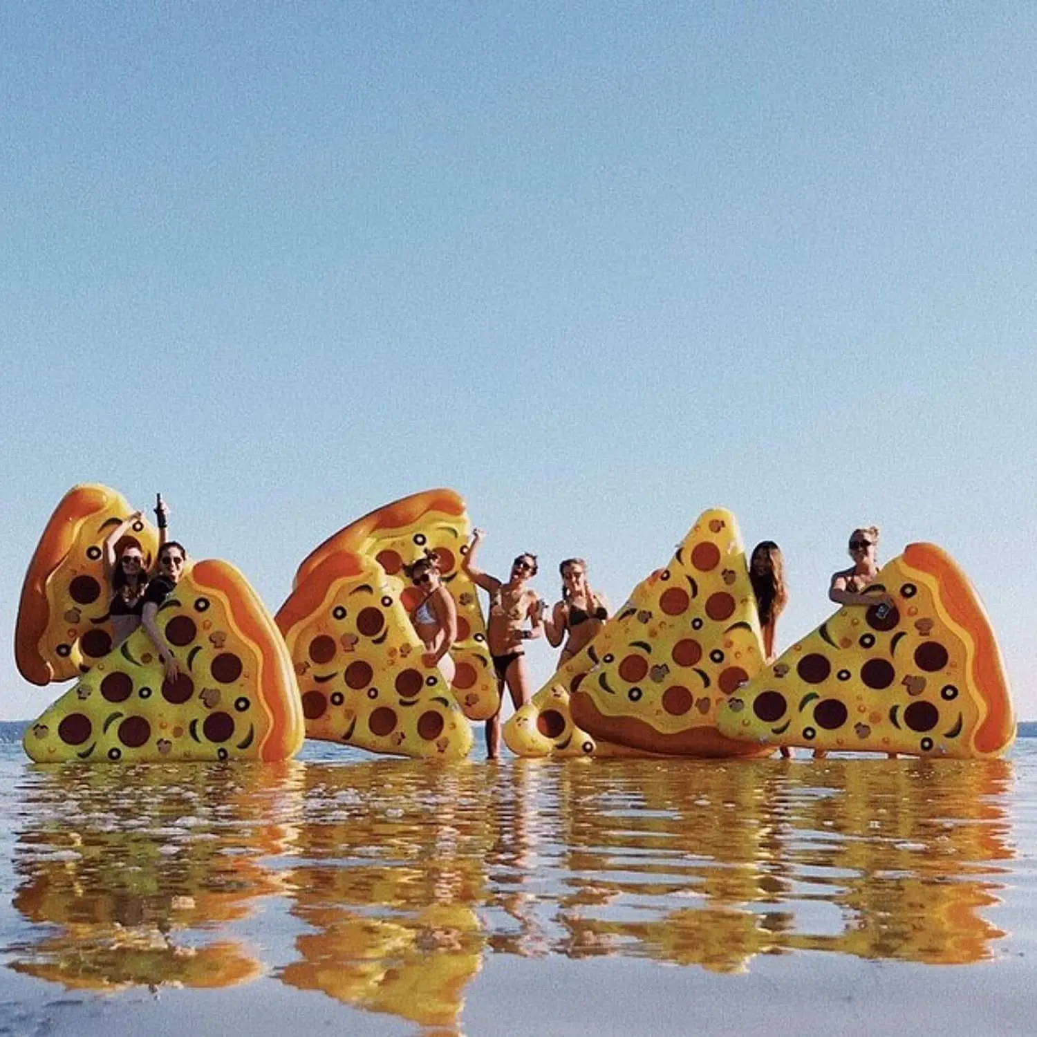 Inflatable Pizza Slice Pool Float Swim Party Toy Summer Pool Raft