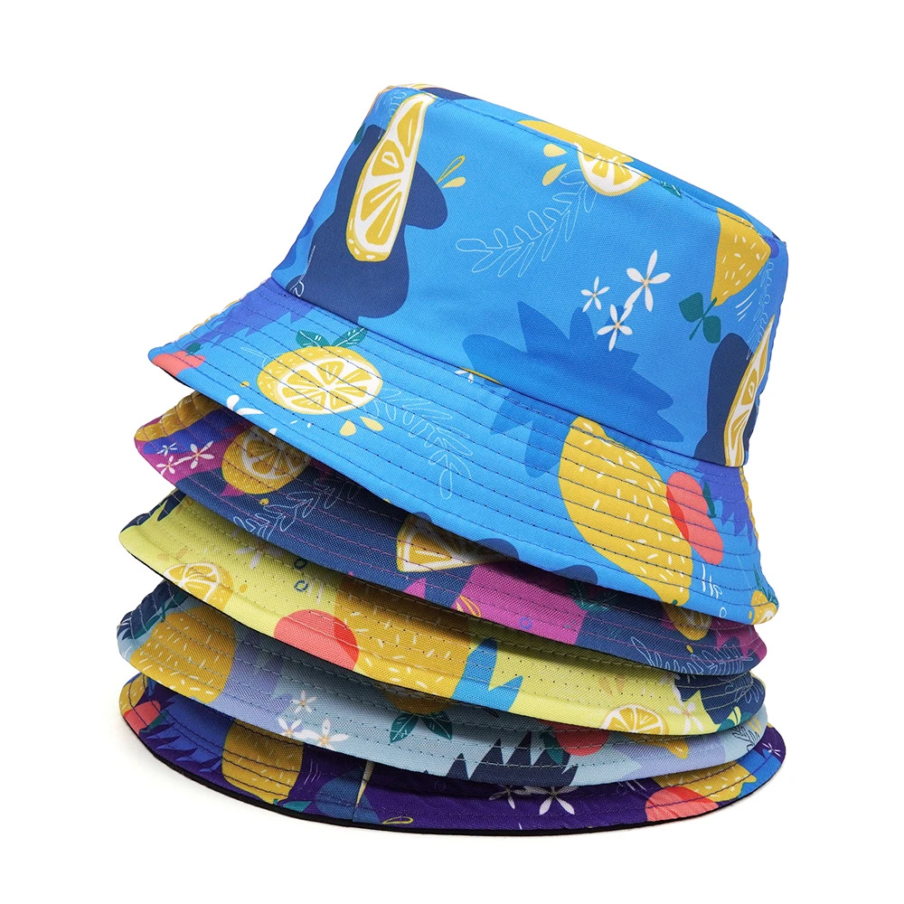 High quality bucket hat floral pattern printed custom cheap bucket hat