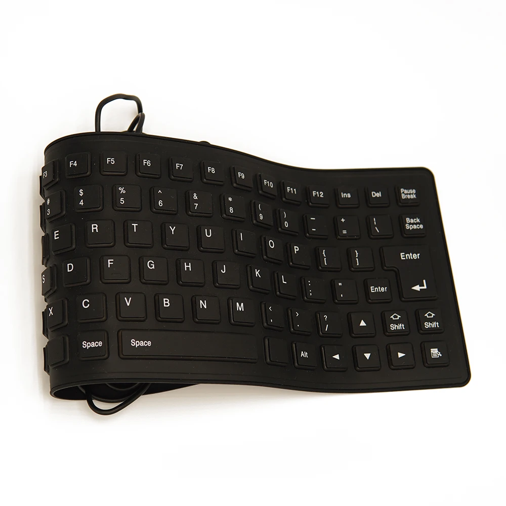 Wholesale Keyboard Silicone Flexible Foldable Waterproof 85/103/109 Keys Keyboard Wired Soft Waterproof for Laptop Tablet