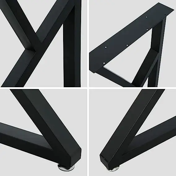 K-shaped cast iron legs Industrial country style metal table legs Heavy iron chair with long legs