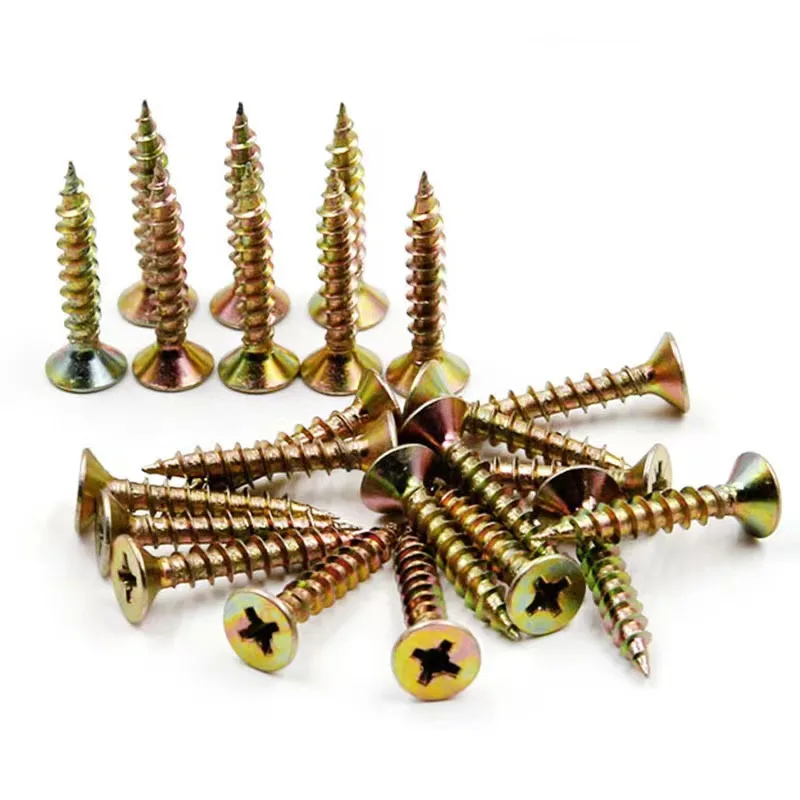 Wholesale Yellow Carbon Steel Chipboard Screw Wood Screw for Construction