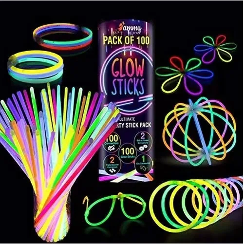 100pcs/bag Mixed  Party Pack  light sticks with Connectors Party needs  Party decorations Glow Stick