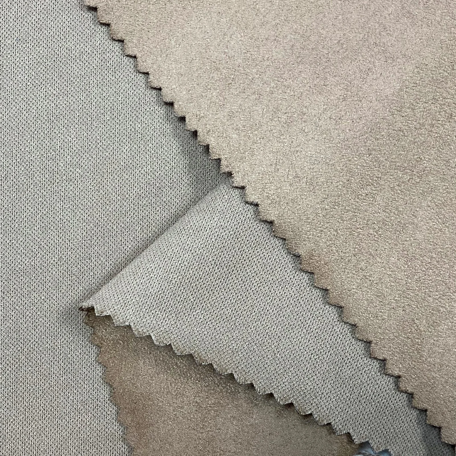 100%polyester suede backing Soft Leather fabric for car seat jacket