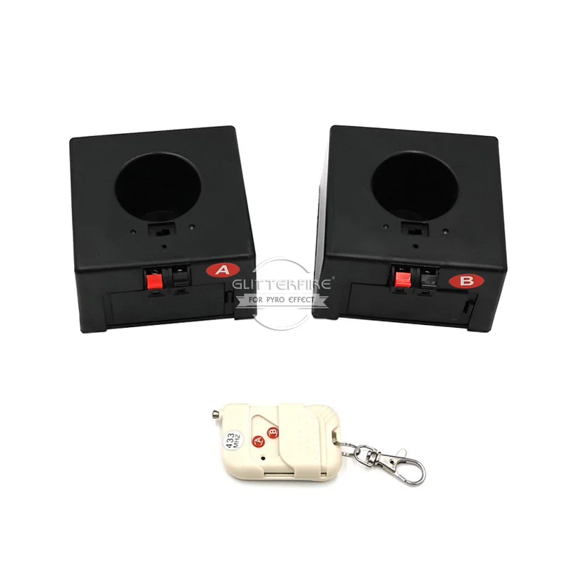 2 Receivers stage cold flame fountain base fireworks ignition system remote control cold pyro machine fireworks firing system