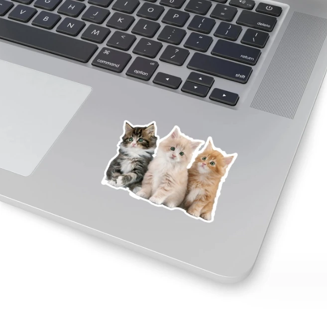 The latest 50 cute kitten puppy doodle cell phone water cup computer waterproof handbook custom stickers