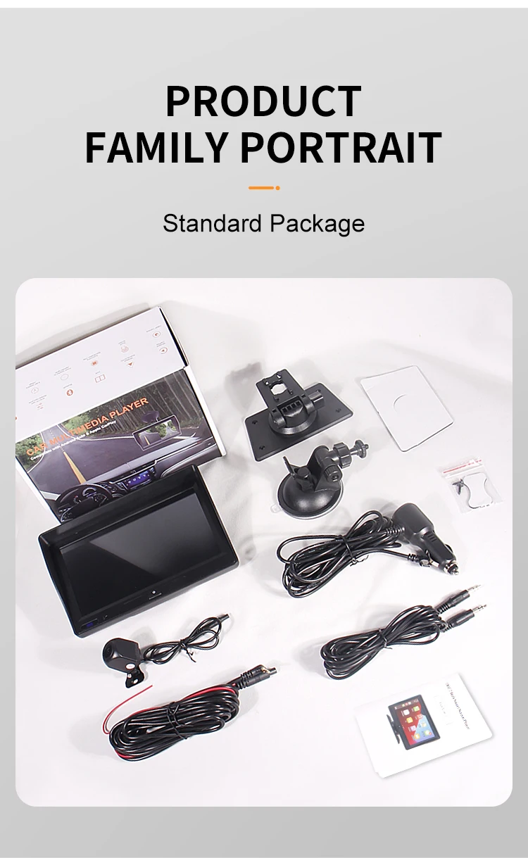 7'' Touch Screen Voice Control FM Radio Dual Record Front Back Camera Android Auto Carplay Car Dash Cam Recorder 