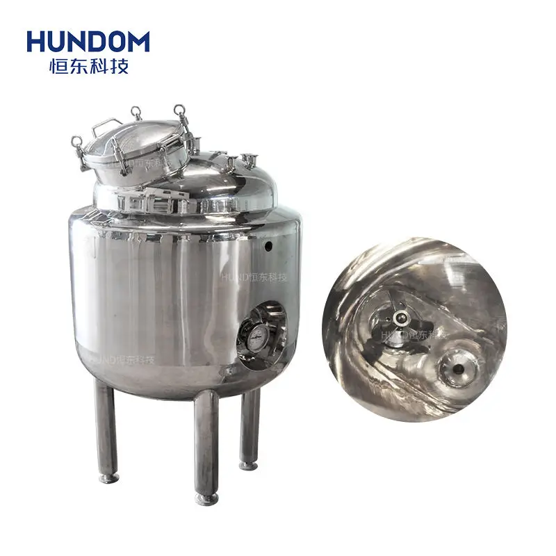 HUNDOM Factory Price Adjustable Speed Vortex Mixer Stainless Steel Bottom Magnetic Mixing Tank 1000l 3000l 5000l Ace