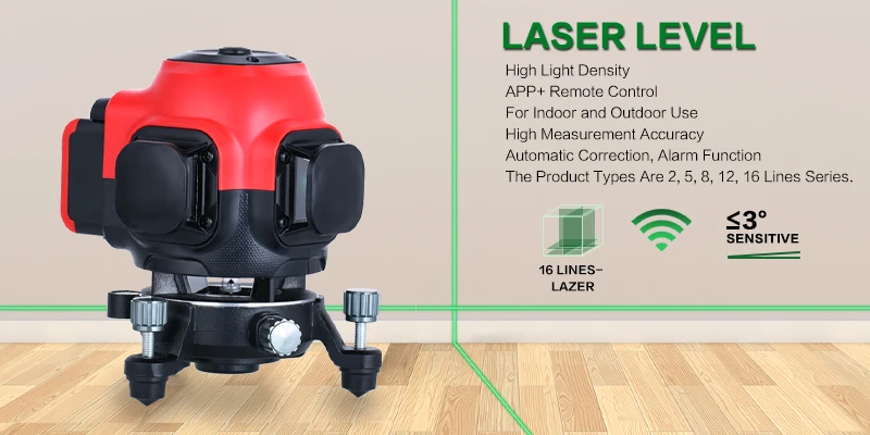 New Products Rotary 12 Lines Green 3D Laser Level
