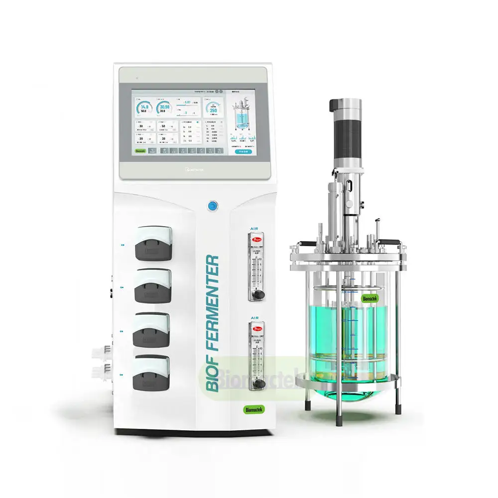 Cell Bioreactor, bacterial Fermenter, multi-channel gas control, TMFC, ORP, OD, pH, DO