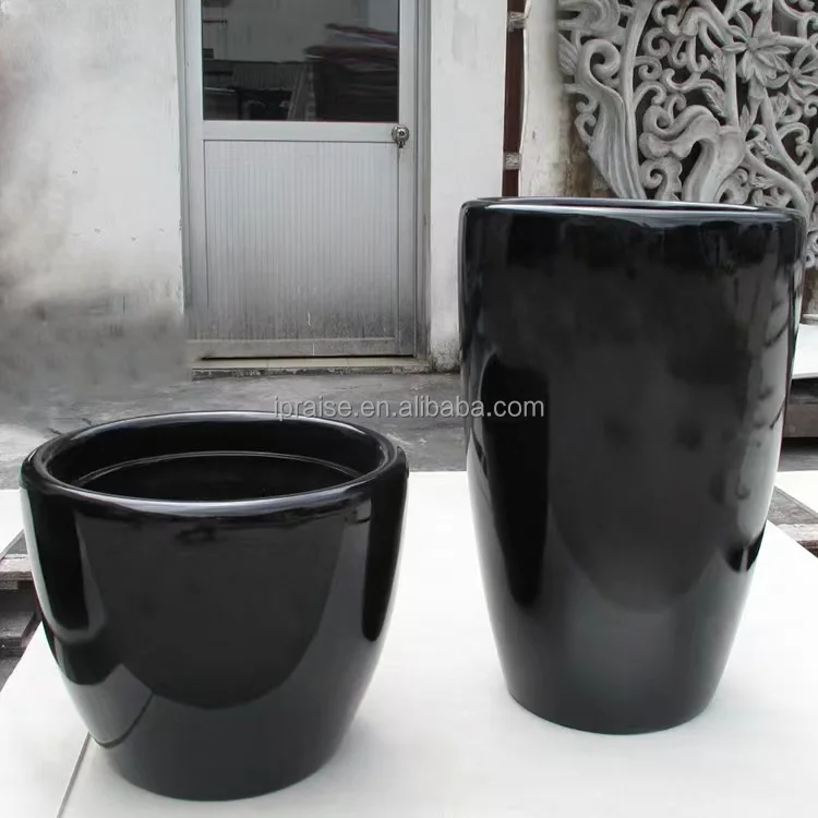 Garden tall white fiber cement planters / fiberglass resin planters / flower pot for living room