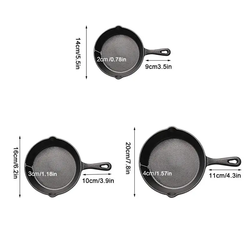 Omelette  Pancake Skillet With Heat Resistant Cast Iron Frying pan Non-stick Pot Breakfast Maker Handle Gas  Induction Cooker