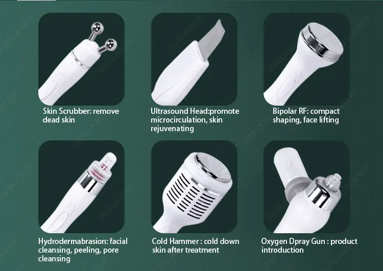 Hottest 8 in 1 Multifunction Hydro Microdermabrasion Machine oxygen jet/ Oxygen Facial Machine