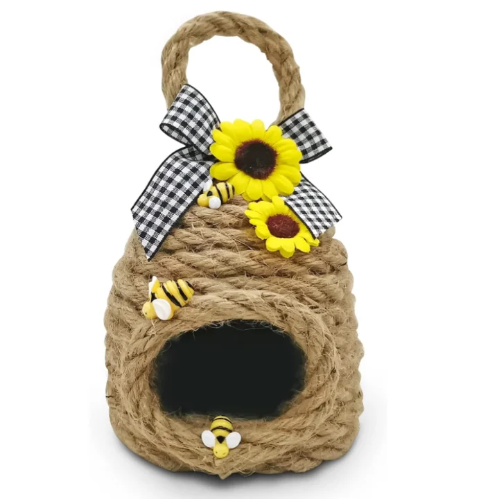 Mini Beehive Farmhouse Bee Tiered Tray Decor Spring Summer Shelf Sitter Coffee Bar Kitchen Table decor