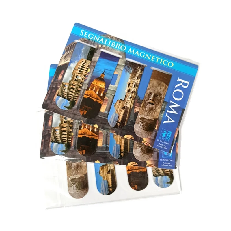 wholesale high quality magnetic bookmark custom popular folding book mark with paper card