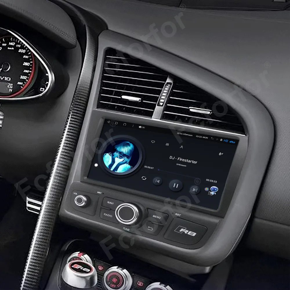 8' Car Radio For Audi R8 2007-2015 Android 13 GPS Navigation Multimedia Player Auto Wireless Carplay Head Unit With 8 Core CPU