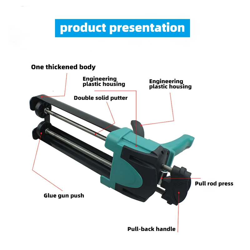 China Wholesale 400ML1:1 Dual Component Energy Saving Plastic Epoxy Resin AB Glue Mixing Glue Gun