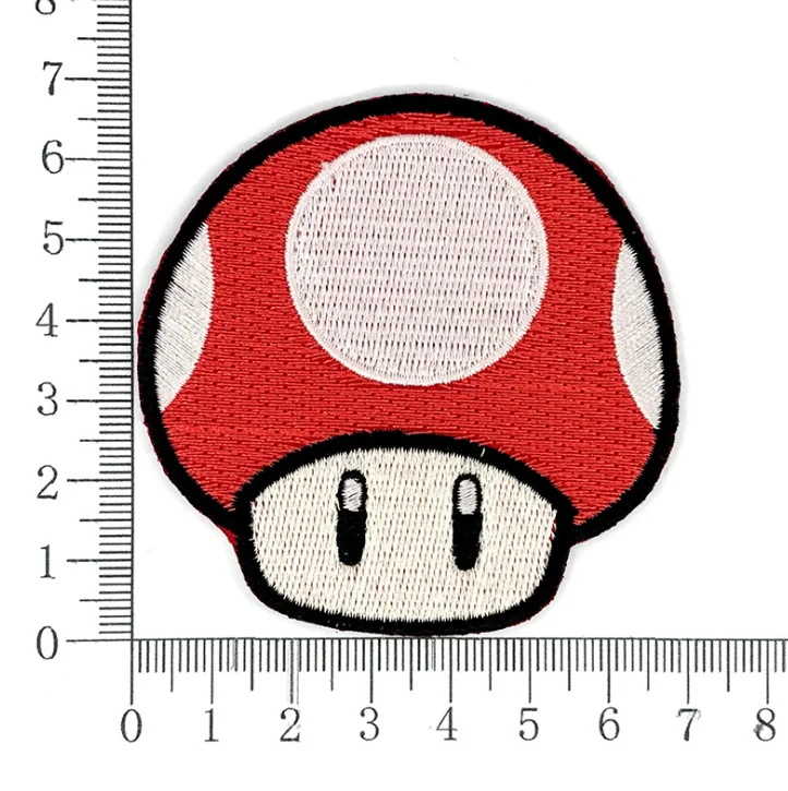 Mushroom boho hippie retro love peace groovy embroidered applique iron-on patch, Rainbow Seeds Rhinestone woven patch