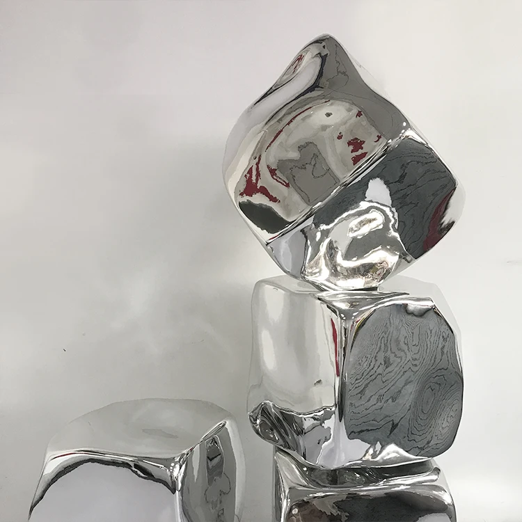 E-Creative  giant mirror Ice Cube retail display props for store window ice glorified cube for window display