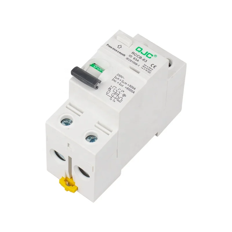 Электронный профессиональный производитель QJC 63A 100A 300mA 63amp rccb type b автоматический сброс rccb rcd elcb RCB rcbo