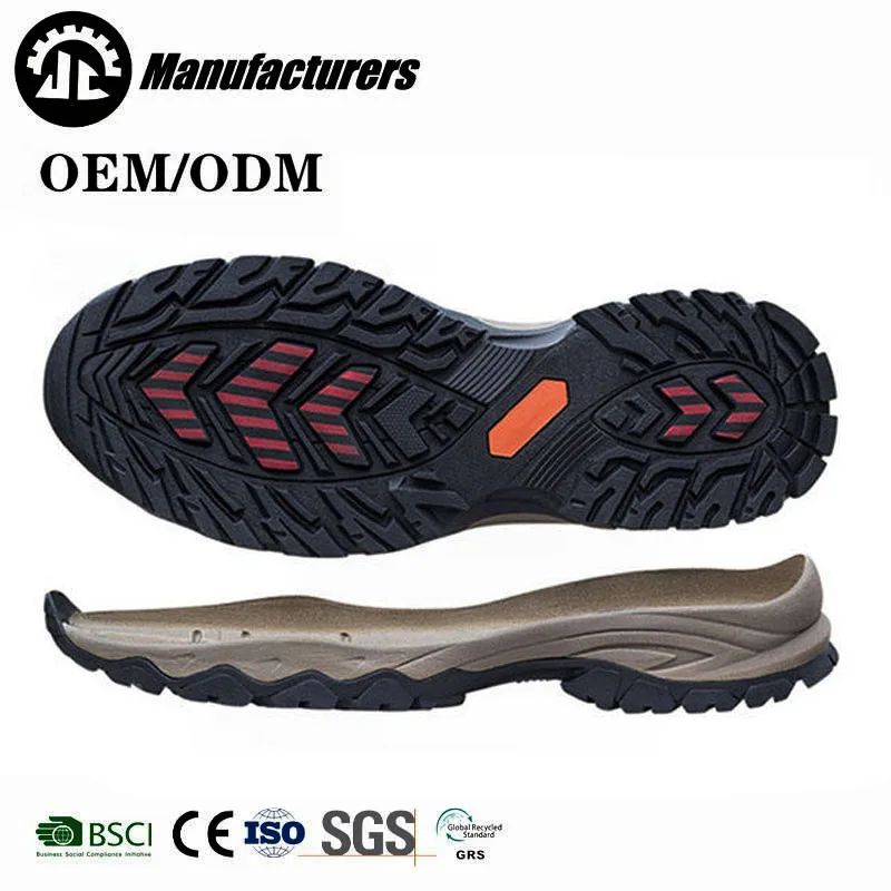 Factory newly technology ice surface anti-slip fiber hybrid rubber RB+MD ice surface anti-slip outdoor sole