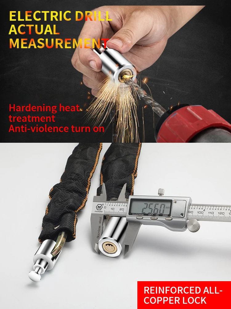 Security Outdoor Anti-Theft Locks Motorcycle Cycling Bicycle Accessories Cycle Chain Secuirt Lock