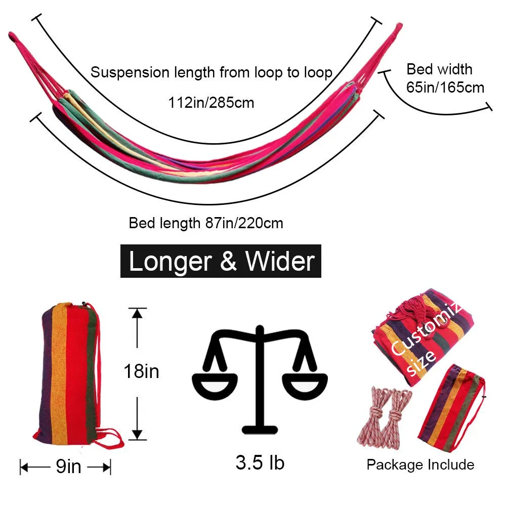 Хлопковая раздвижная кровать, бразильский двойной гамак, мягкий удобный холщовый гамак