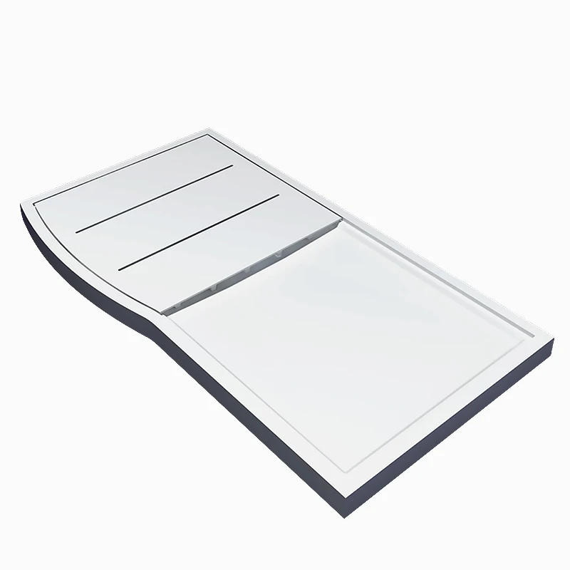 MC Bathroom Resin Stone Black White and Grey Marble Shower Trays Bath Shower Pan and Show Panel