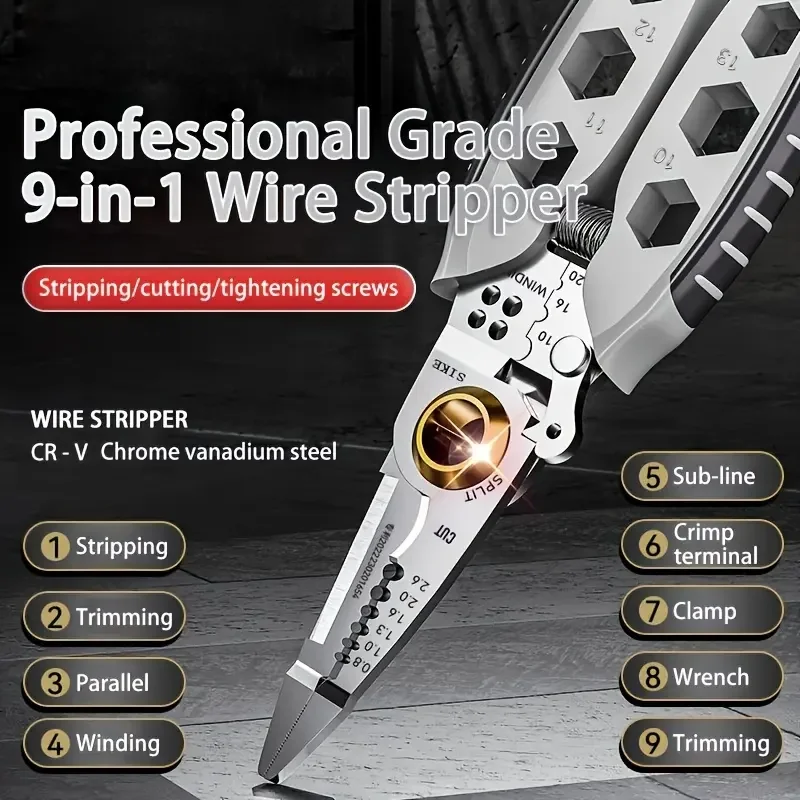 7 Inch Multipurpose Cutting Quick Splitting Wire Stripper Metal Multi-functional Tools