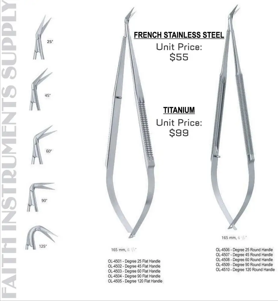 
MICRO SURGERY SCISSOR/FRENCH STEEL SURGICAL EYE SCISSOR SURGICAL INSTRUMENT 