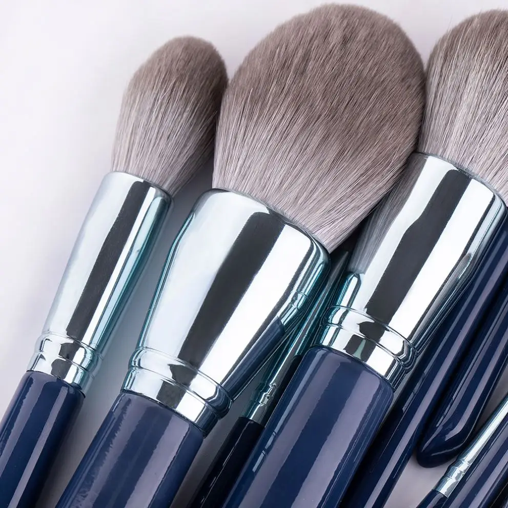 Lead The Industry Factory Price Goat Hair Silver Makeup Brushes