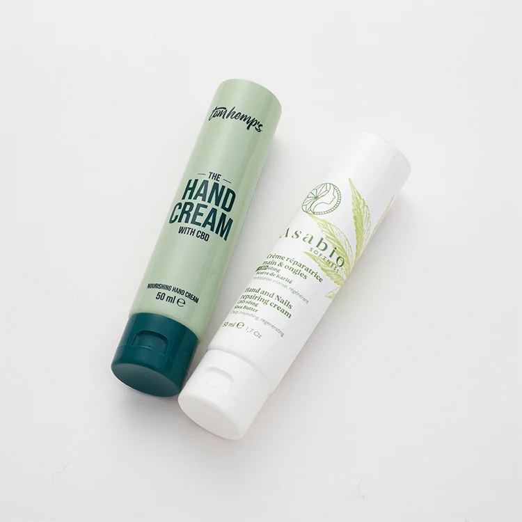 Plastic soft squeeze tubes with screw cap for cosmetic cream lotion