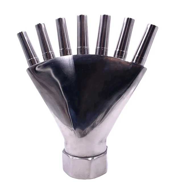 BSZ2180 Special Design Stainless Steel Fan Shape Nozzle 2D3D Swing Fountain head 7mm