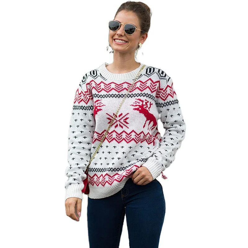 Custom New Design Novelty knitwear pullover Winter Turtleneck Knit Sweaters longsleeve Woman Ugly Christmas Sweater