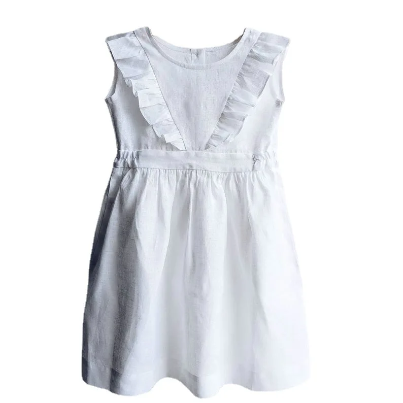 
bulk wholesale new arrival infant newborn baby comfortable solid sleeveless cotton girls dress organic baby clothing 