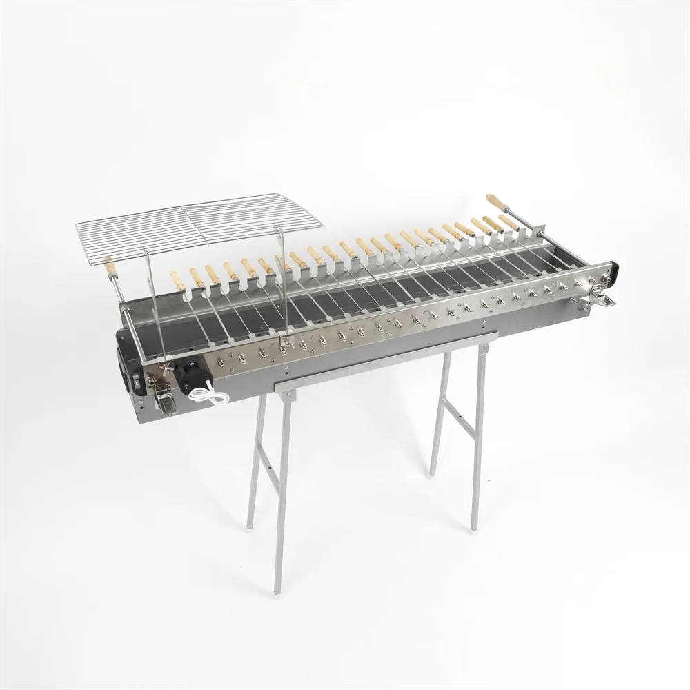 SUS304 Portable Grill 5V DC Motor Rotating 8-10 Hours Easy Carry Barbecue Grills