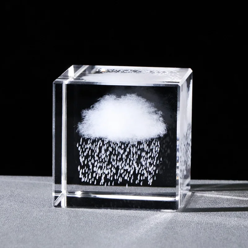 JY Custom modern personalized gift K9 3d laser  engraving crystal cube