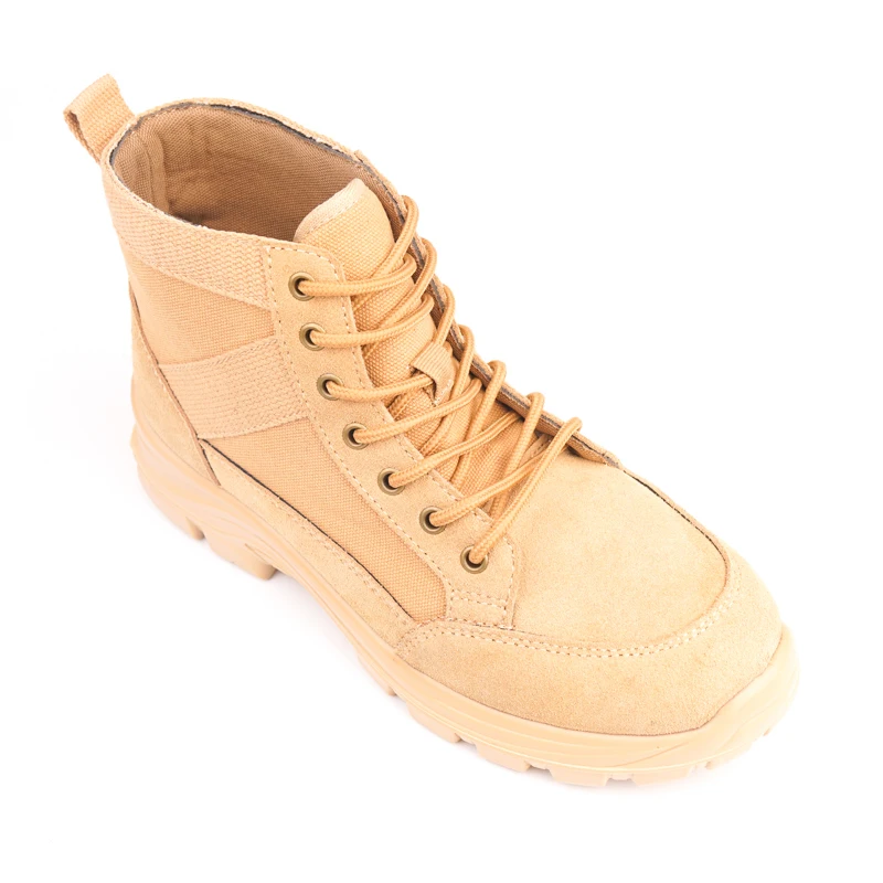 New Cow Suede Working Shoes Steel Toe Safety Boots Woodland Safety Shoes