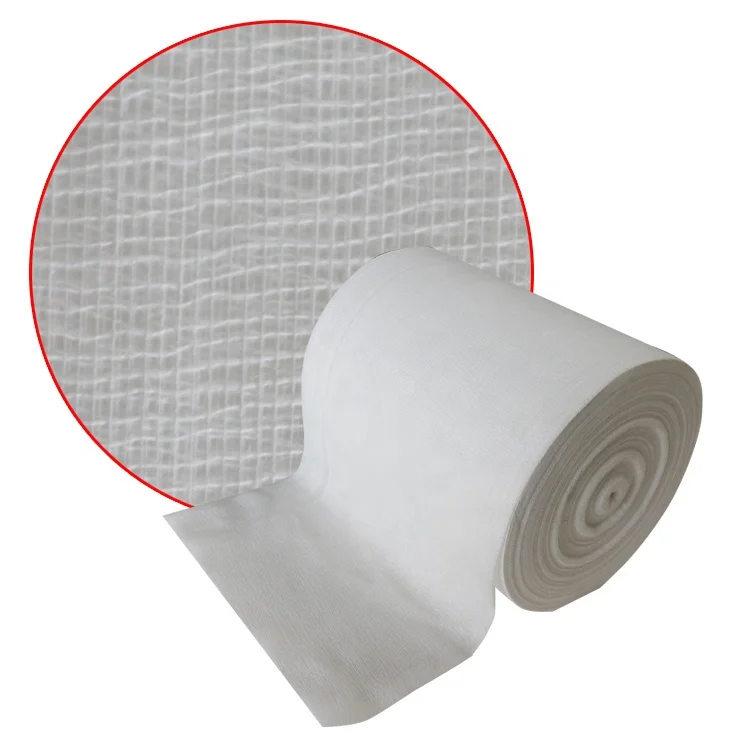 4 Ply Jumbo Medical Bleached Hydrophilic Absorbent Cotton Gauze Bandage Roll