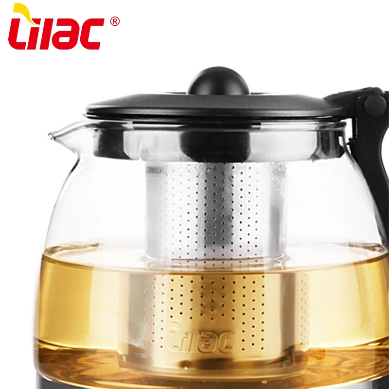 Lilac BSCI SGS LFGB 700ml+150ml*4PCS glass tea pot tea infuser glass set teapot for tea with infuser