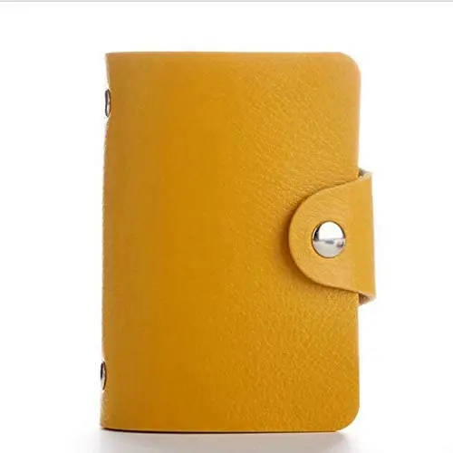 Fashion PU Leather Function 24 Bits Card Case Business Card Holder Men Women Credit Passport Card Bag