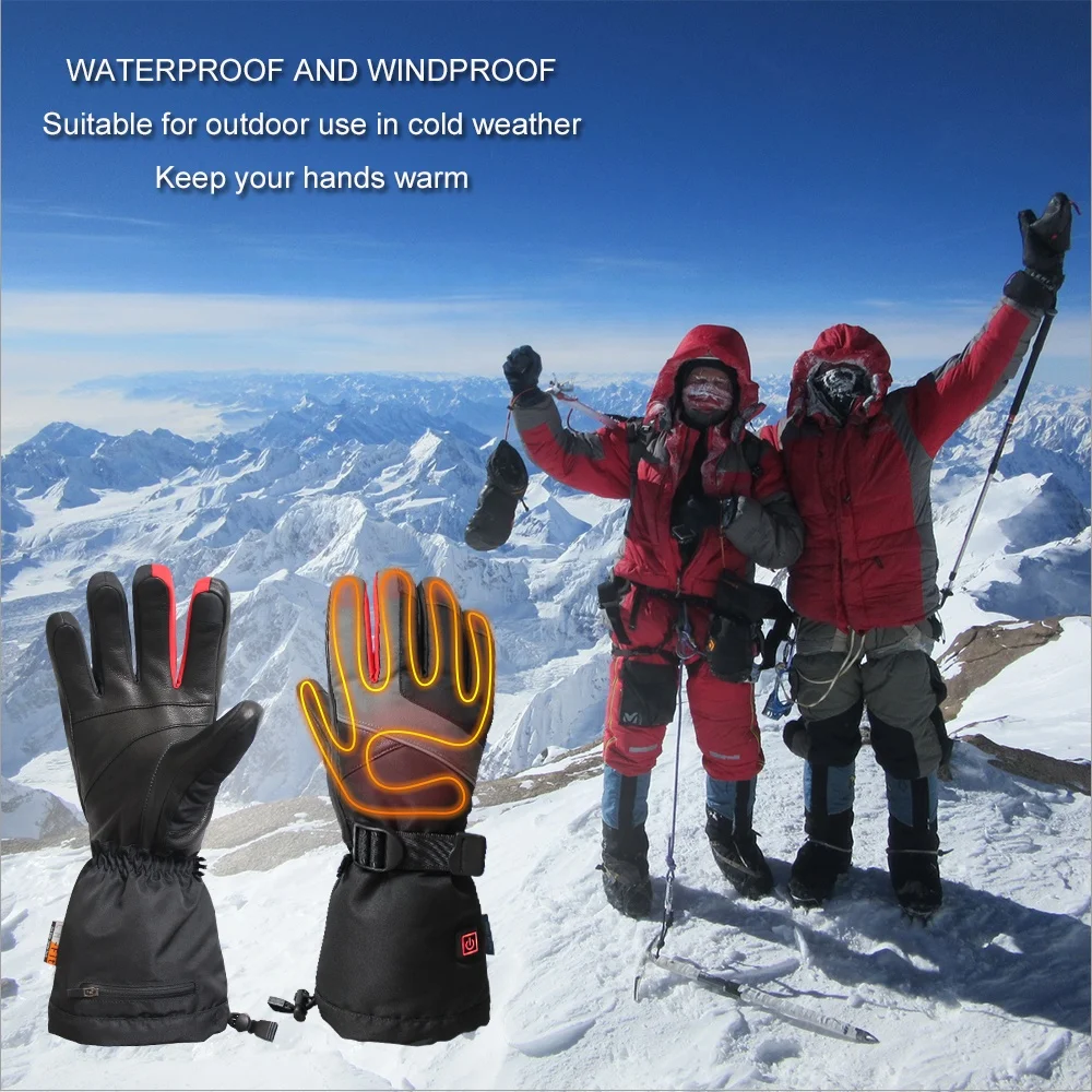 Waterproof Heated Skiing Gloves for winter skiing