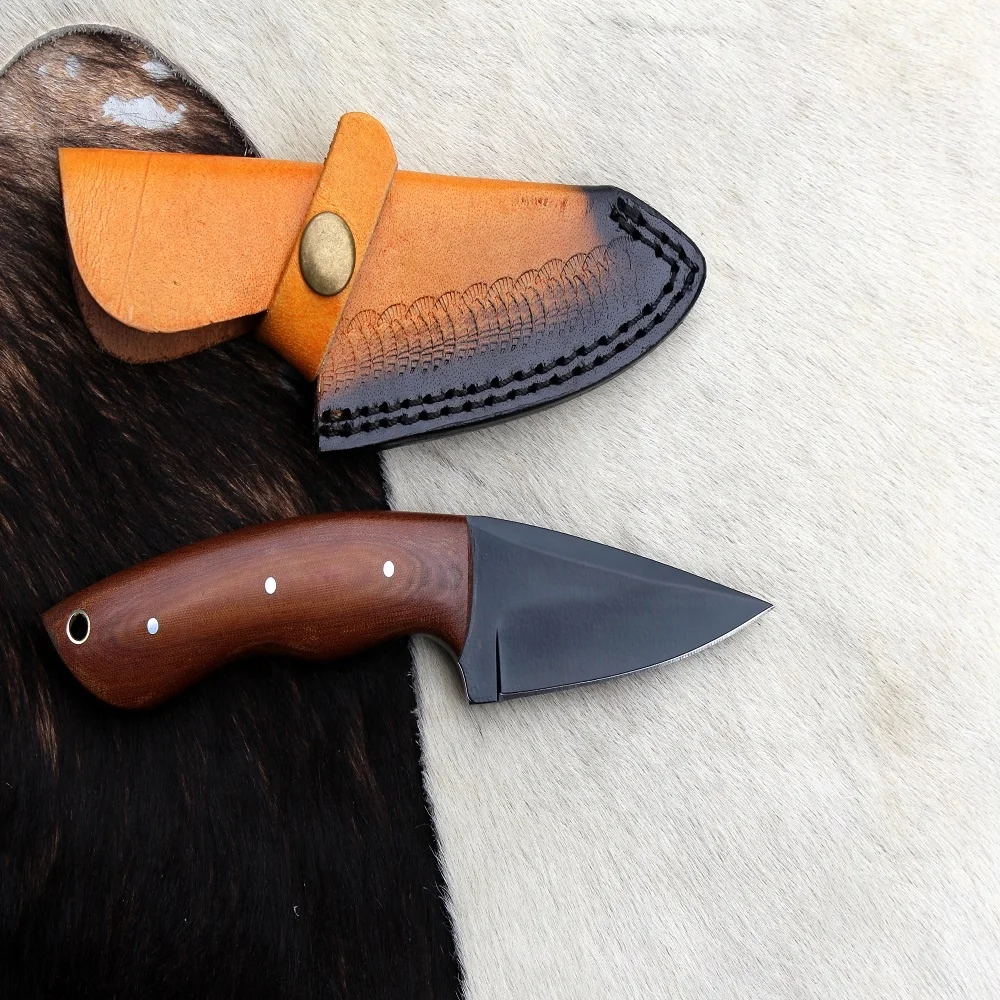 1095 охотничий нож ручной работы из высокоуглеродистой стали с лезвием с порошковым покрытием и ручкой из смолы