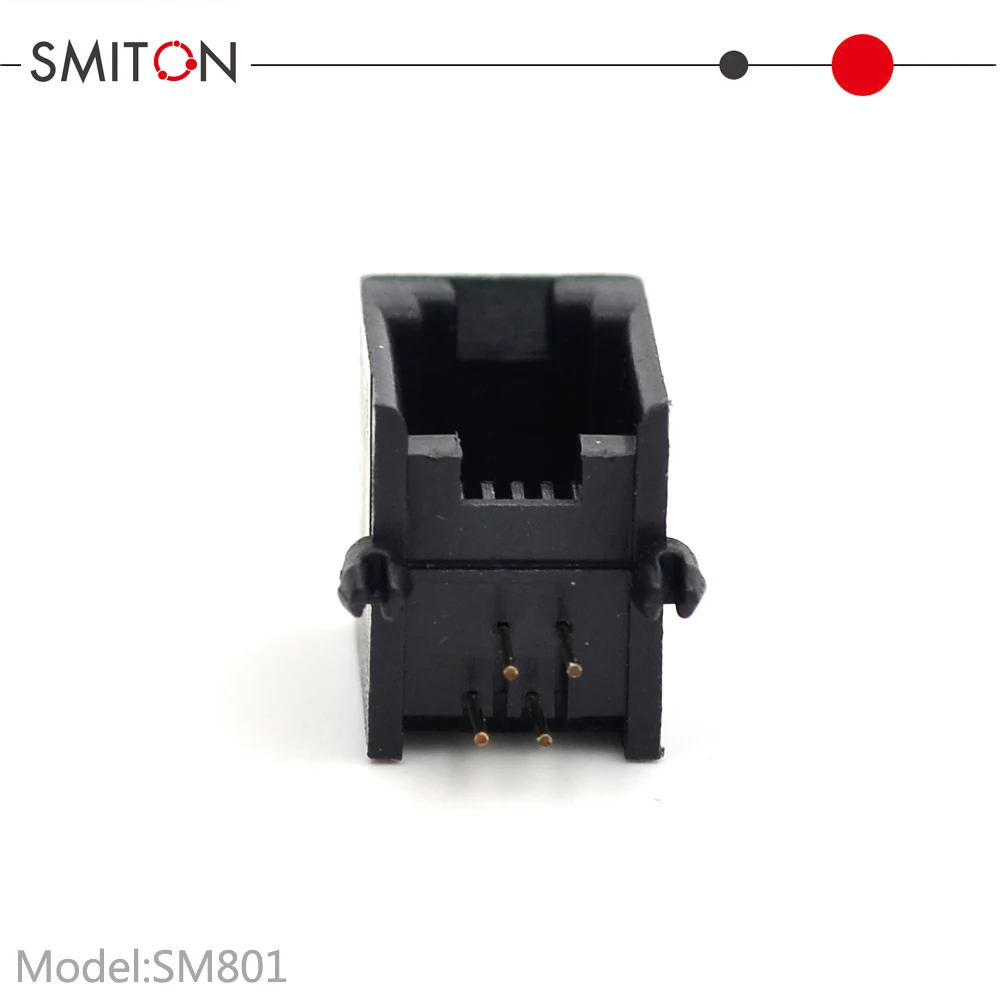 PCB Modular RJ9 Jack Female 4P4C Socket