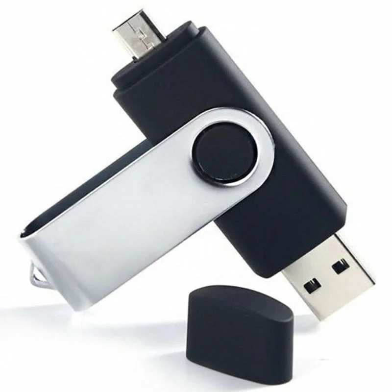Custom OTG U disk creative mobile phone swivel flash drive dual-use double plug metal memory high speed usb