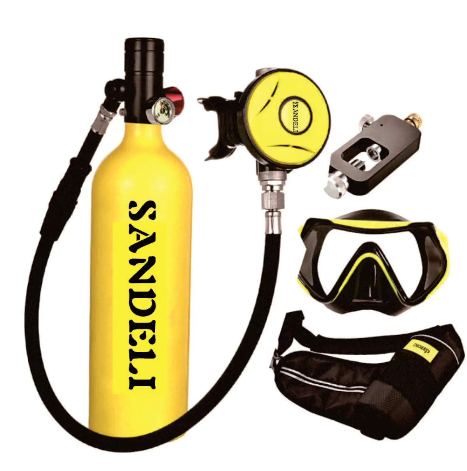 SANDELI  SD-X4000F  1L Aluminium Breathing air Cylinders diving mini air tank scuba